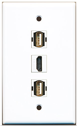 RiteAV - 1 Port HDMI 2 Port USB A-A Wall Plate