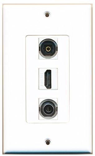 RiteAV - 1 Port HDMI and 1 Port Toslink and 1 Port 3.5mm Decorative Wall Plate