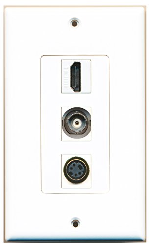 RiteAV - 1 Port HDMI and 1 Port S-Video and 1 Port BNC Decorative Wall Plate Decorative