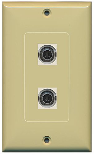 RiteAV (1 Gang Decorative) 2 3.5mm (Ivory) Wall Plate Ivory