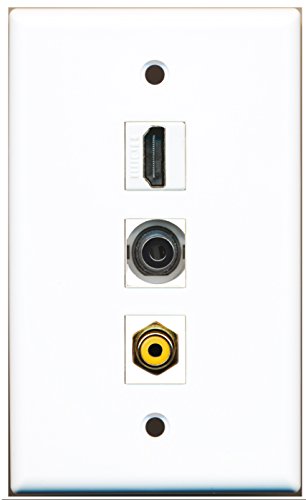 RiteAV - 1 Port HDMI and 1 Port RCA Yellow and 1 Port 3.5mm Wall Plate