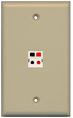 RiteAV Speaker (Ivory) Wall Plate 1 Gang Flat Ivory