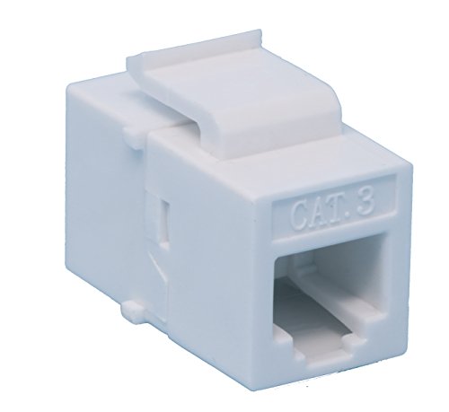 RiteAV RJ11-12 Phone White Keystone Jack Coupler Female to Female