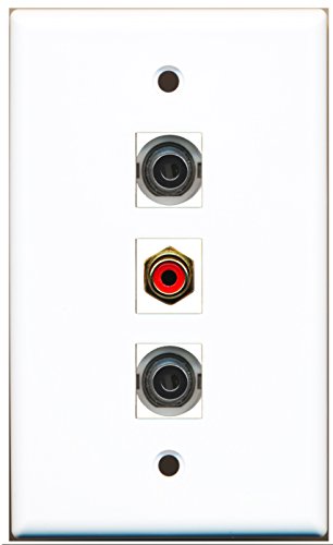 RiteAV - 1 Port RCA Red 2 Port 3.5mm Wall Plate