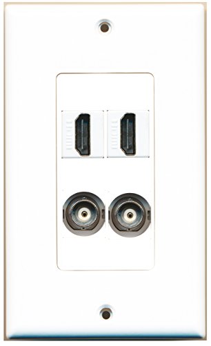 RiteAV - 2 Port HDMI 2 Port BNC Wall Plate Decorative