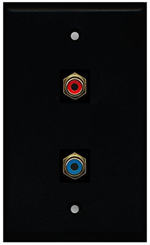 RiteAV - Black 1 Port RCA Red 1 Port RCA Blue Wall Plate