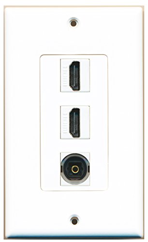 RiteAV - 2 Port HDMI and 1 Port Toslink Decorative Wall Plate