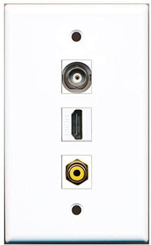 RiteAV - 1 Port HDMI 1 RCA Yellow 1 BNC Wall Plate