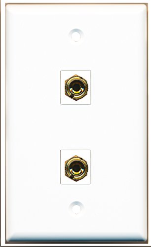 RiteAV - 1 Port Speaker 2 Banana - 1xRed 1xBlack Wall Plate Screw On Keystone...