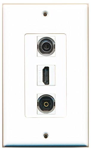 RiteAV - 1 Port HDMI 1 Toslink 1 3.5mm Wall Plate Decorative