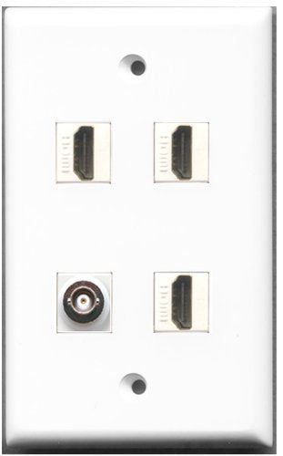 RiteAV - 3 Port HDMI 1 Port BNC Wall Plate