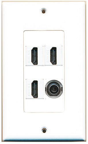 RiteAV - 3 Port HDMI 1 Port 3.5mm Wall Plate Decorative