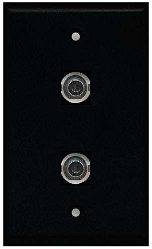 RiteAV - Black 2 Port 3.5mm Wall Plate