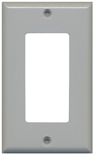 RiteAV Blank Wall Plate for Keystone Jacks - Ivory 1 Gang Decorative