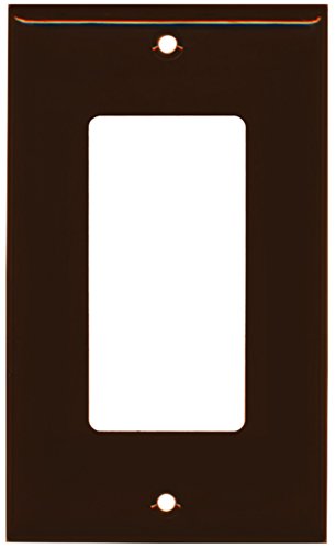 RiteAV Blank Wall Plate for Keystone Jacks - Brown 1 Gang Decorative