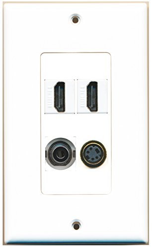 RiteAV - 2 Port HDMI 1 Port S-Video 1 Port 3.5mm Wall Plate Decorative