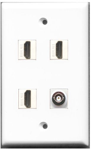 RiteAV - 3 Port HDMI 1 Port BNC Wall Plate