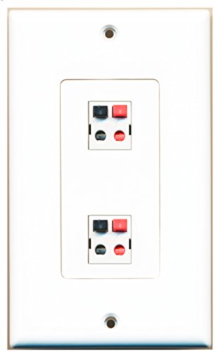 RiteAV - 2 Port Speaker Decorative Wall Plate - White