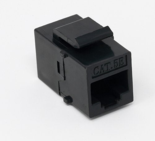 RiteAV Cat5e Black Keystone Jack Coupler Female to Female