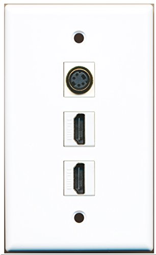 RiteAV - 2 Port HDMI 1 S-Video Wall Plate