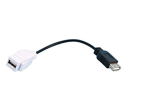 RiteAV USB 2.0 A-A Female F/F Pigtail Extension Keystone-to-Cable Dongle Cable