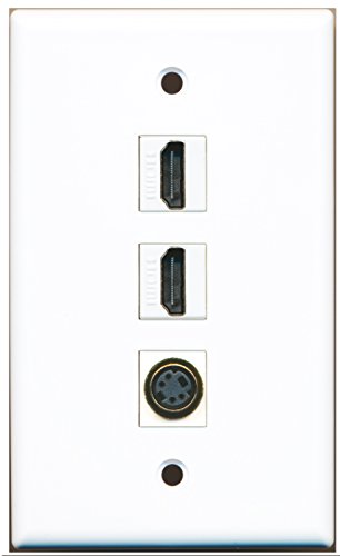RiteAV - 2 Port HDMI and 1 Port S-Video Wall Plate