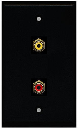 RiteAV - Black 1 Port RCA Red 1 Port RCA Yellow Wall Plate