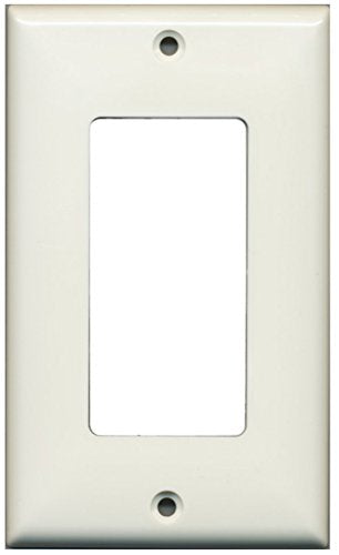 RiteAV Blank Wall Plate for Keystone Jacks - Light Almond 1 Gang Decorative