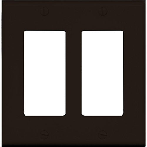 RiteAV Blank Wall Plate for Keystone Jacks - Gray 2 Gang Decorative