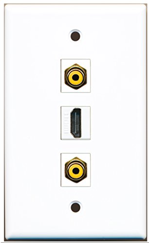 RiteAV - 1 Port HDMI 2 Port RCA Yellow Wall Plate