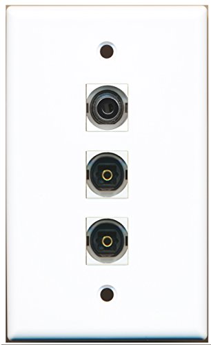 RiteAV - 2 Port Toslink and 1 Port 3.5mm Wall Plate
