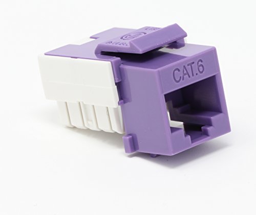 RiteAV CAT6 Keystone Jack Purple Punchdown (110 Type)