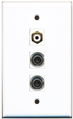 RiteAV - 1 Port RCA White 2 Port 3.5mm Wall Plate