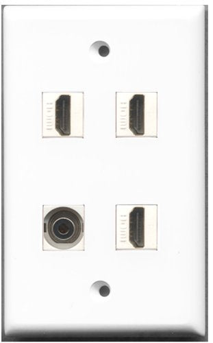 RiteAV - 3 Port HDMI 1 Port 3.5mm Wall Plate