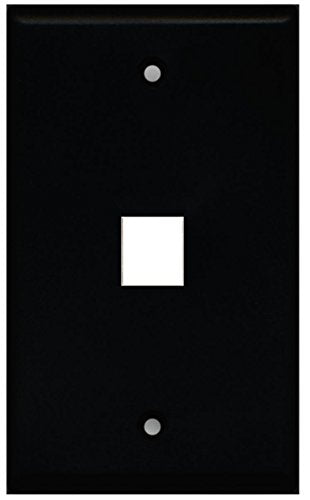 RiteAV Blank Wall Plate for Keystone Jacks - Brown 1 Gang 1 Port