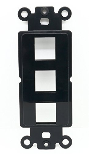 RiteAV Black Blank 3 Port Modular Insert for Keystone Jacks