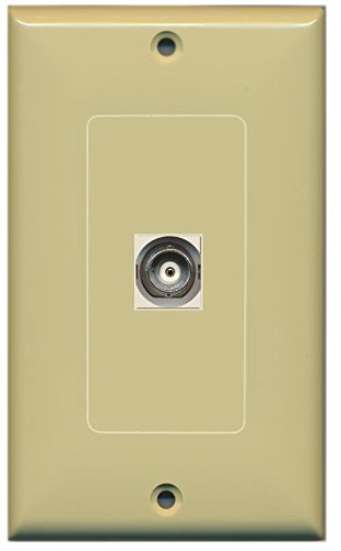 RiteAV Bnc (Ivory) Wall Plate 1 Gang Decorative Ivory