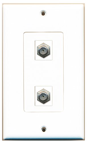 RiteAV - 2 Port Coax Decorative Type Wall Plate - White