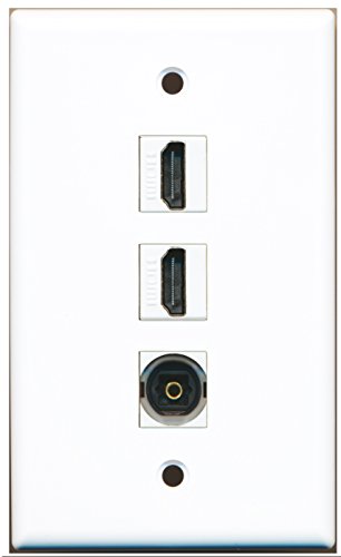 RiteAV - 2 Port HDMI and 1 Port Toslink Wall Plate
