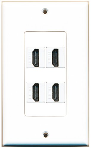 RiteAV - 4 Port HDMI Wall Plate Decorative