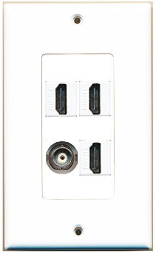 RiteAV - 3 Port HDMI 1 Port BNC Wall Plate Decorative