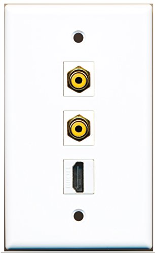RiteAV - 1 Port HDMI 2 Port RCA Yellow Wall Plate