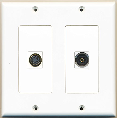 RiteAV - 1 Port S-Video 1 Port Toslink - Dual Gang Wall Plate