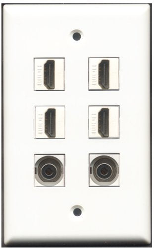 RiteAV - 4 Port HDMI 2 Port 3.5mm Wall Plate