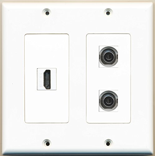 RiteAV - 1 Port HDMI 2 Port 3.5mm - 2 Gang Wall Plate