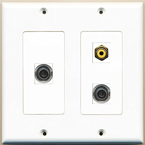 RiteAV - 1 Port RCA Yellow 2 Port 3.5mm - 2 Gang Wall Plate