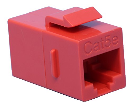 RiteAV CAT5E Keystone Jack Coupler Red Female/Female