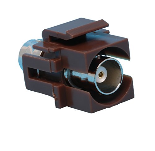 RiteAV BNC Silver Keystone Jack Coupler Brown Female/Female