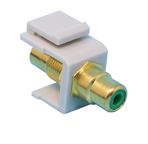 RiteAV RCA Green Keystone Coupler Gray Female/Female