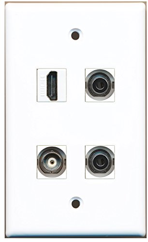 RiteAV - 1 Port HDMI 2 Port 3.5mm 1 Port BNC Wall Plate